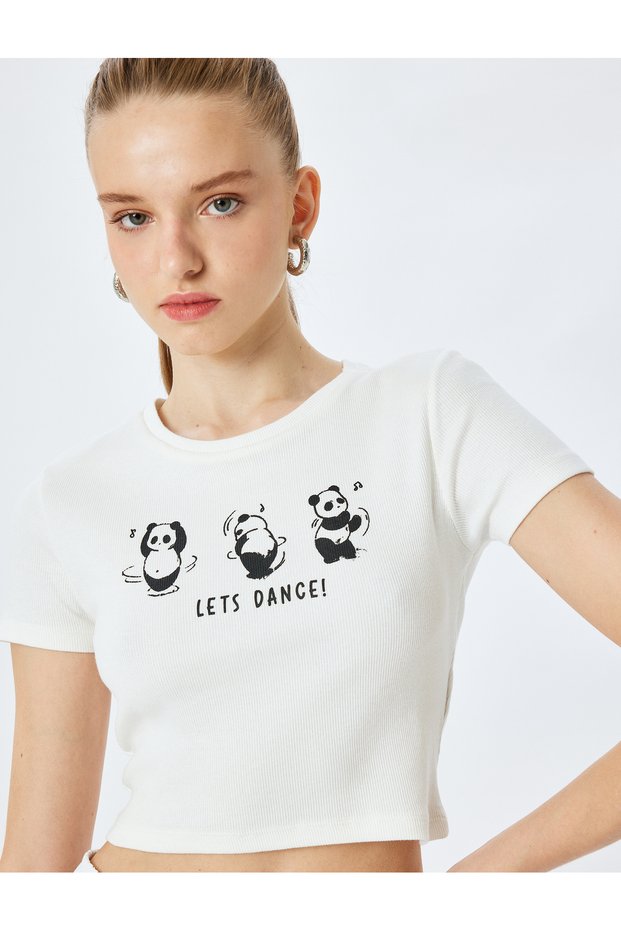 Beige Printed T-Shirt