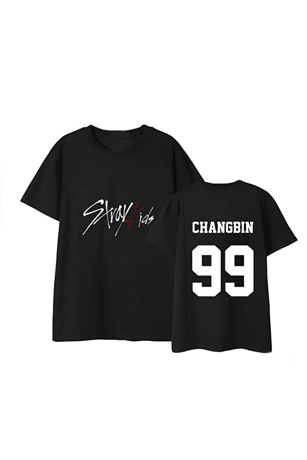 Changbin Straykids K-Pop Korean Group Printed Unisex Short Sleeve Children's Tshirt