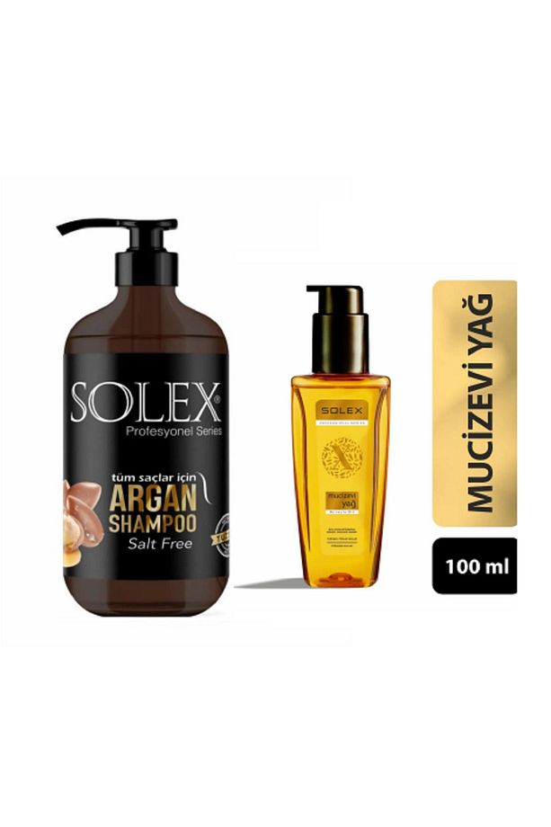 Tuzsuz Argan Yağı Özlü Şampuan 1.000 ml + Mucizevi Argan Keratin Yağ Iksiri Serum 100 ml - 1