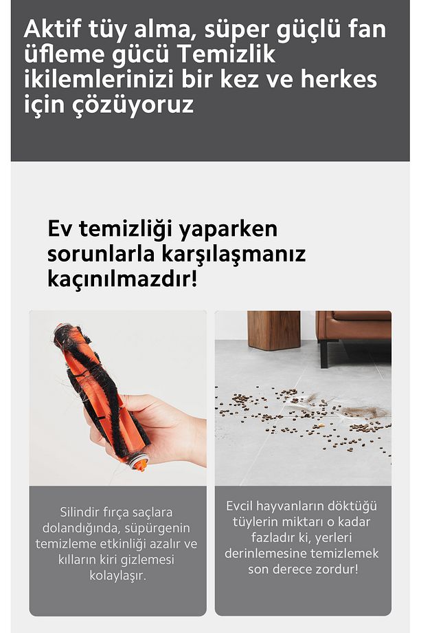 8000PA Yüksek Emiş Gücü Performansı Wİ-Fİ Akıllı Kontrol Mi Robot S10T Robot Süpürge ve Paspas - 5