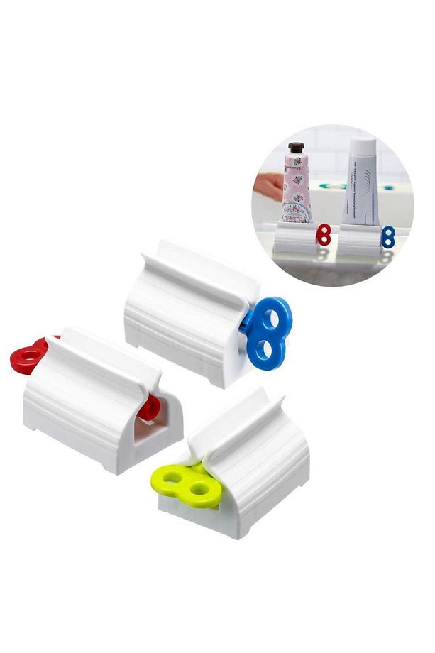 2 Adet Diş Macunu Sıkacağı Çevirmeli Pratik Krem Merhem Sıkacağı - 5
