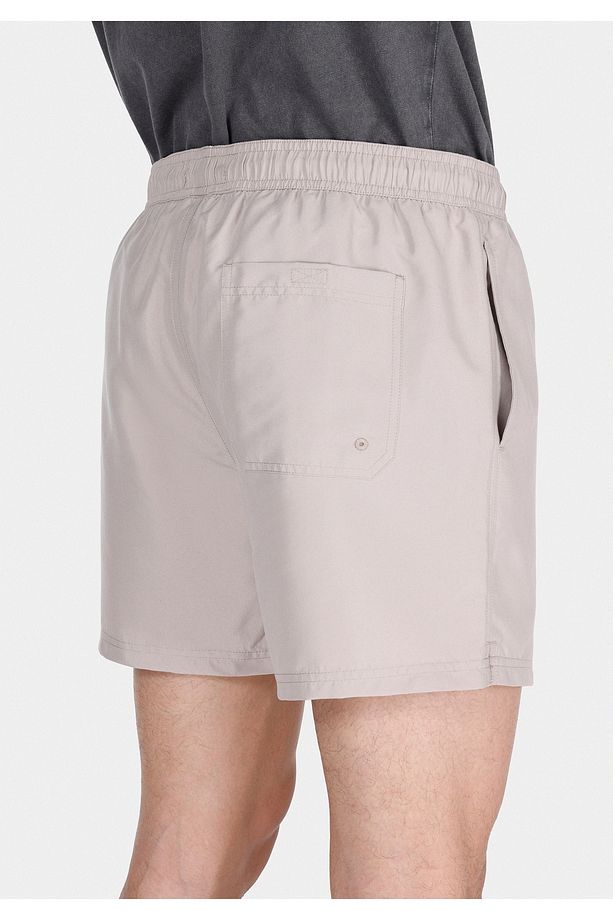 Slim Fit Düz Erkek Bej Deniz Şortu - 5