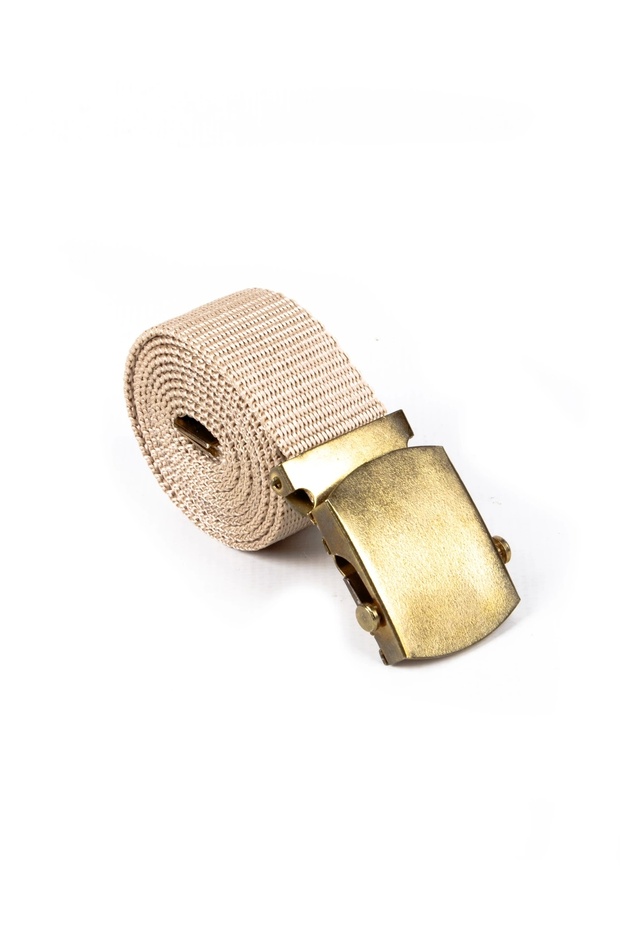 Marine Force Sand Beige Colored Yellow Buckle External Belt