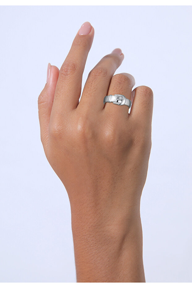 Ring Damen Gürtelschnalle Basic in 925 Sterling Silber - 4