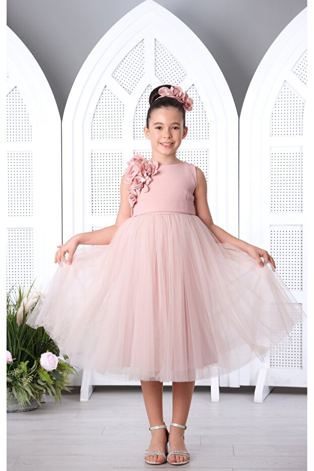 Flower Girls Dress Pink 3173