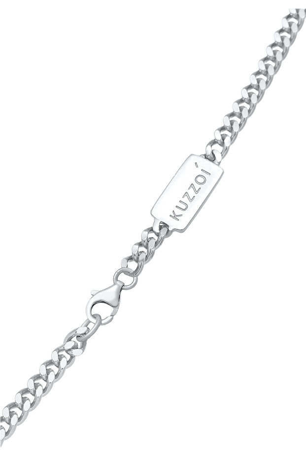 Halskette Herren Panzerkette Basic Massiv in 925 Sterling Silber - 4
