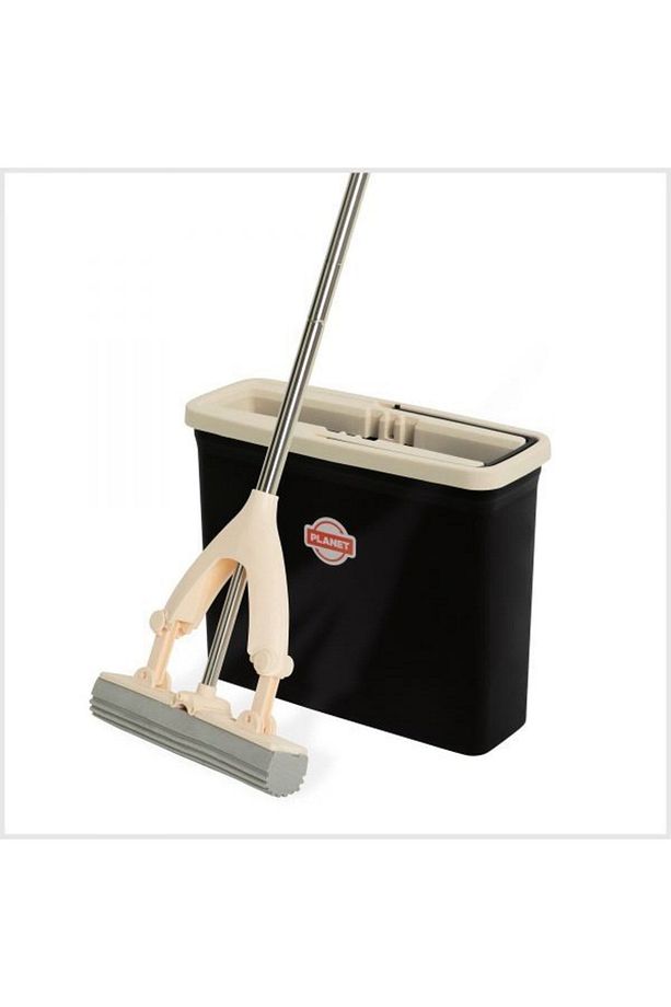 Sünger Mop Sıkmalı Kovalı Kelebek Mop Yüksek Emiş Güçlü Sünger Toplam 3 Paspaslı - 1