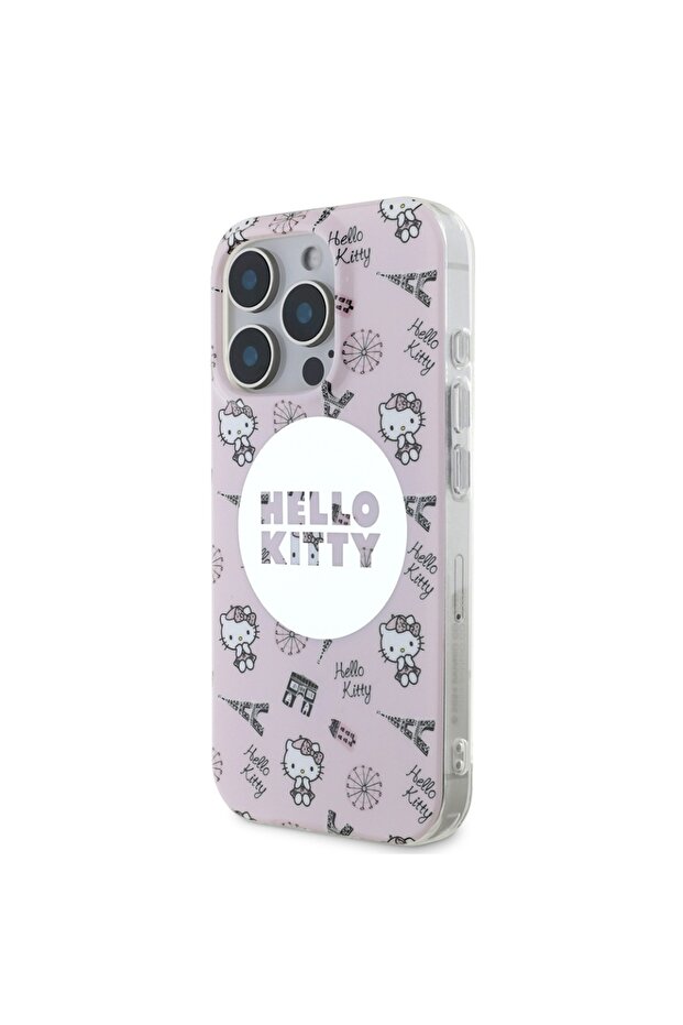 Case for iPhone 16 Pro, Hardcase IML, Hello Kitty - Pink - 2