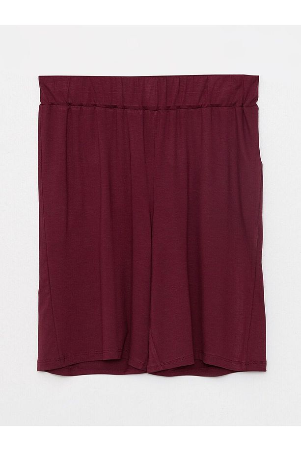 Kadın Beli Lastikli Düz Şort - 6