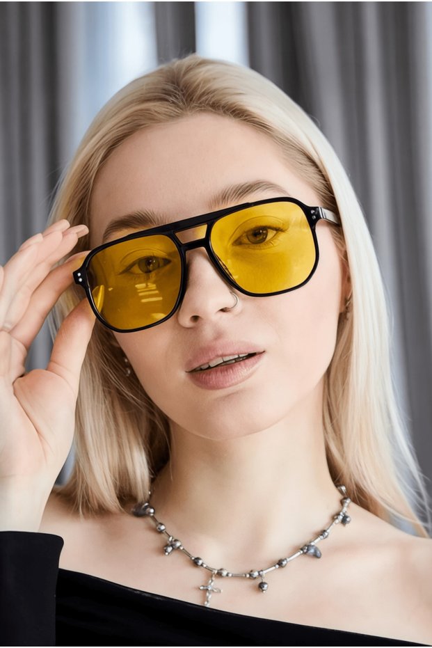 Colorful Glass Unisex Sunglasses Uv400 Filter Protection