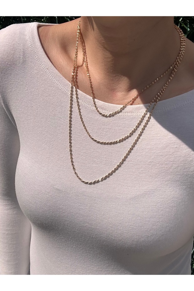 Üçlü Çelik Kolye - 1