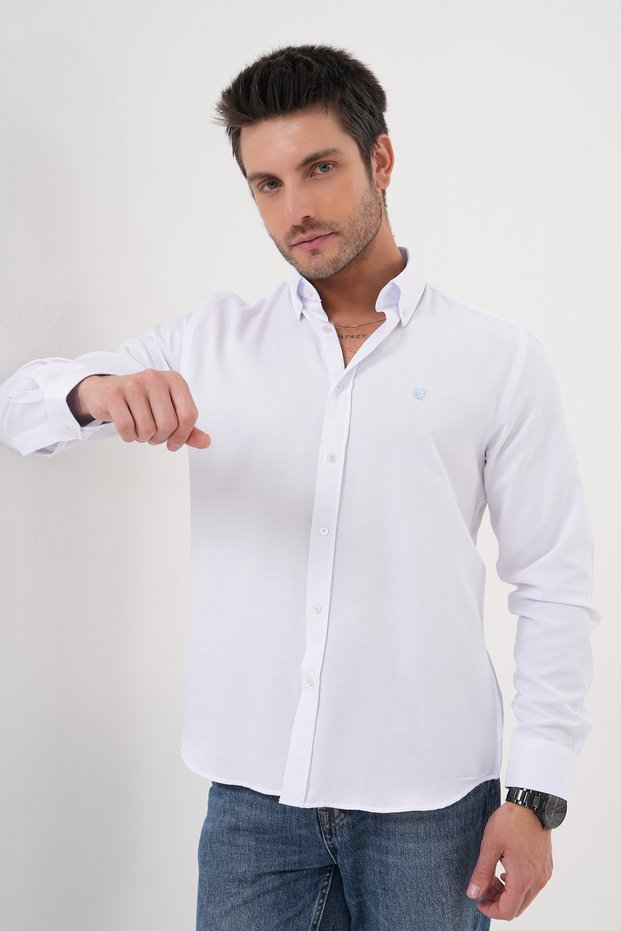 Oxford Cotton Polyester Regular Shirt