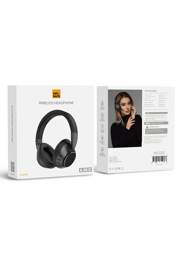 NT-BTH19 ANC Kablosuz Kulak Üstü Bluetooth 5.3 Kulaklık - 3