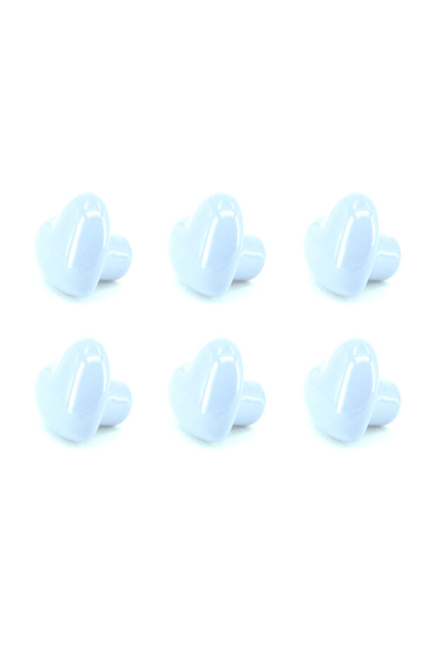 6 Pieces Blue Color Heart Handle (Furniture Drawer and Door Handle)