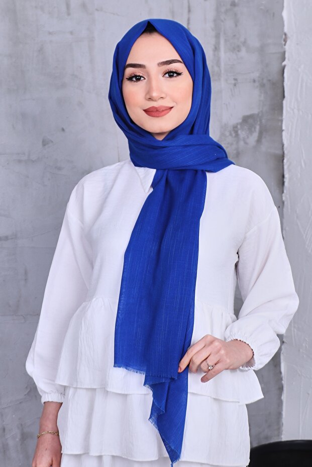 Solid Color Flamed Shawl - 1