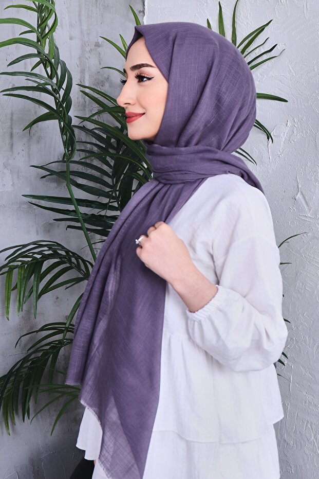 Solid Color Flamed Shawl - 3
