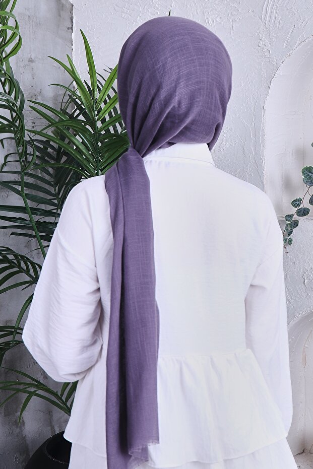 Solid Color Flamed Shawl - 4