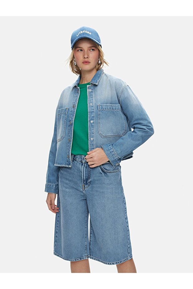 Peta Crop Jean Gömlek - 2