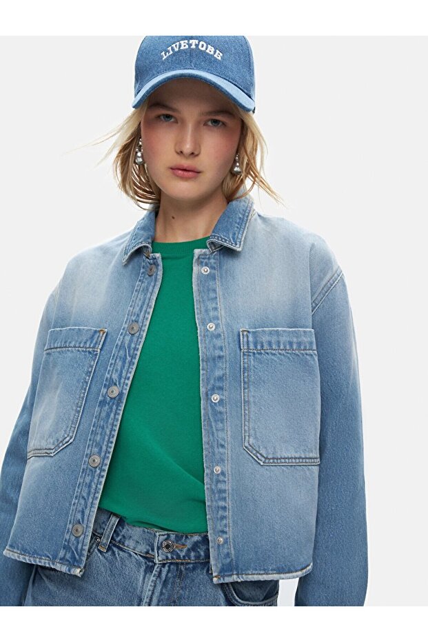 Peta Crop Jean Gömlek - 4