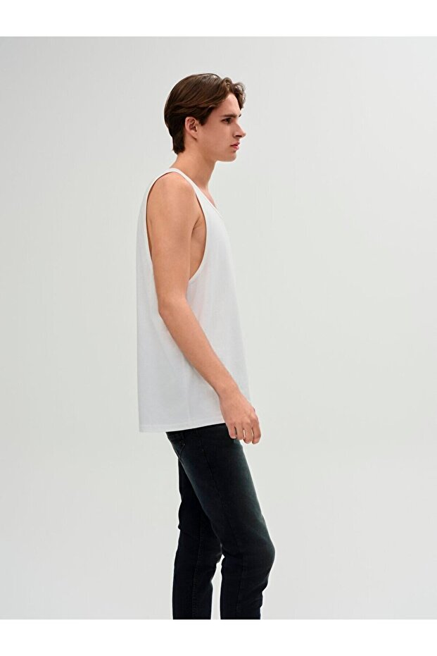 Regular Beyaz T-shırt - 4