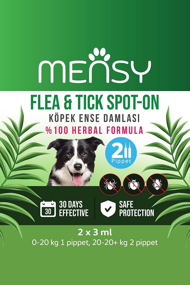 Köpek Ense Bit Pire Kene Deri Bakımı Bitkisel Damla Dış Parazit Spot On Mensyspoton - 6