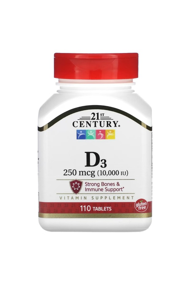 21 st Century Vitamin D3 250 mcg (10,000 IU)
