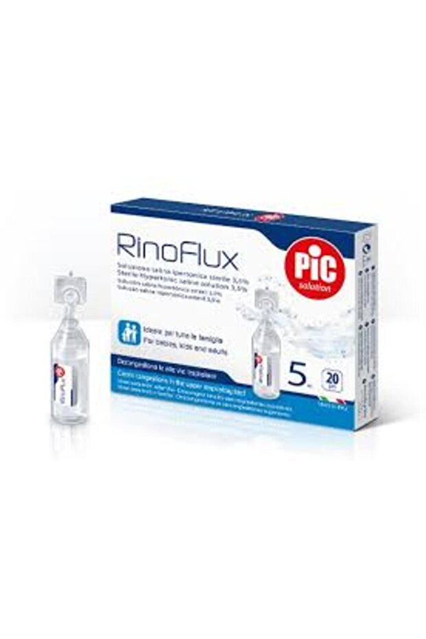 PIC RinoFlux Saline Solution 5ml (20 vials) - 1