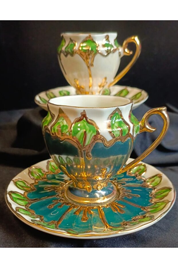 Porcelain Hand Decor 2 Cup Set