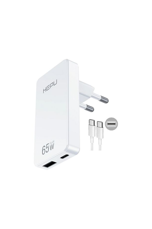 HP-C36 65 Watt Gan Şarj Adaptörü 2-Port Fast Charger Hızlı Şarj Adaptörü - 1