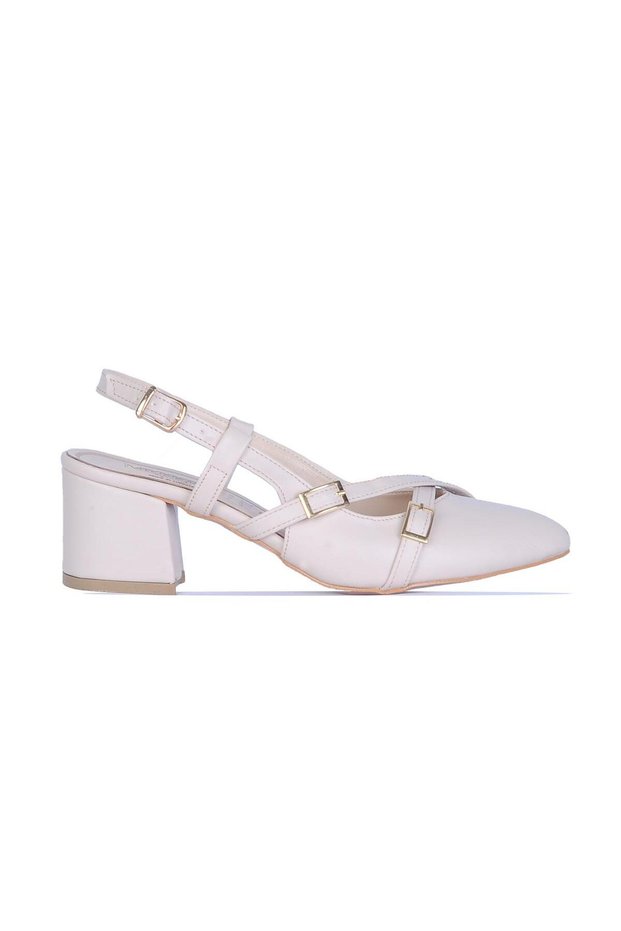 By11 Moonlight Cream Skin 6cm Women's Heeled Shoes