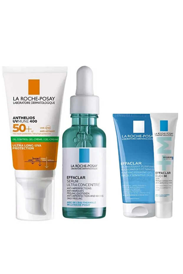 Blemish Care Set + Effaclar Kit | Serum, Sunscreen & Cleanser for Acne-Prone Skin