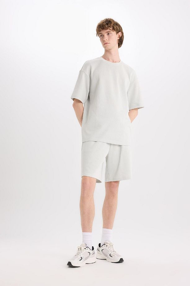 %100 Pamuk Regular Fit Düz Paça Şort E0442ax25sm - 4