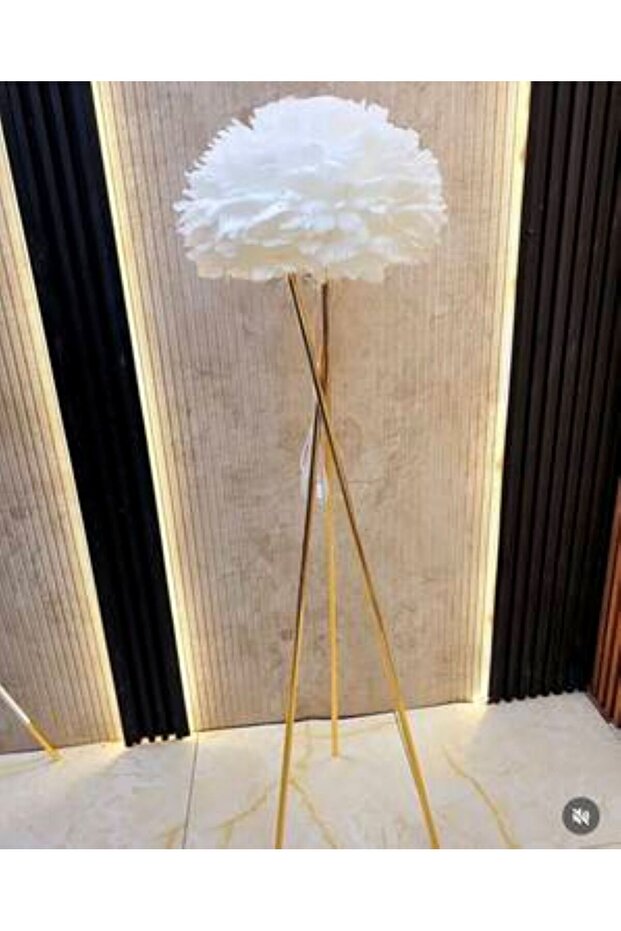 White feather lighting stand - 3