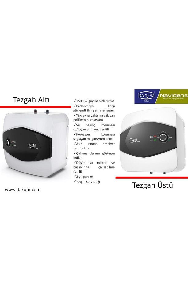 UKDAX-15DTA - 15 lt Tezgah Altı Termosifon - 2