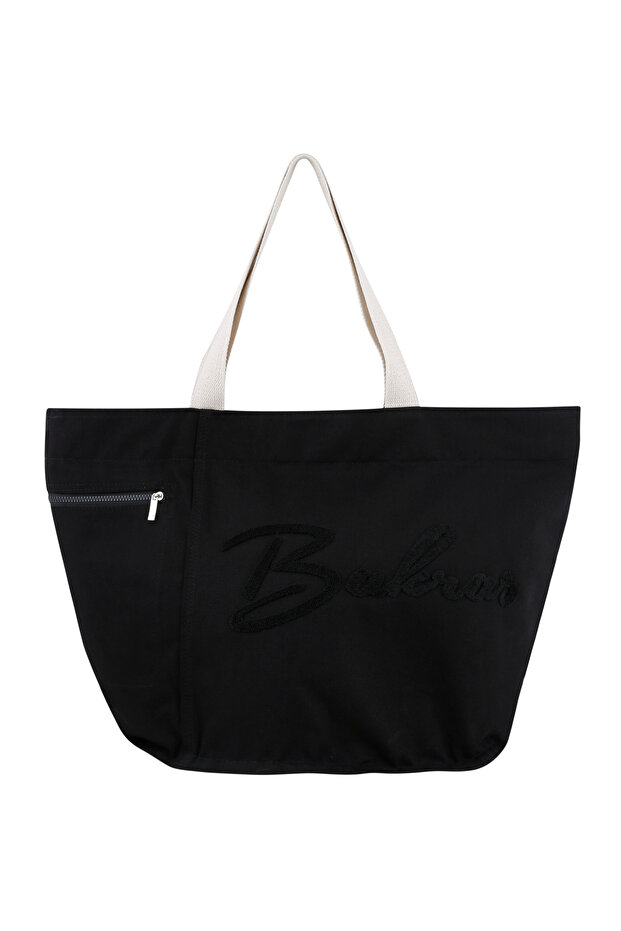 XL Large Size Family Canvas Beach Bag with Zipper Pocket L/ XL