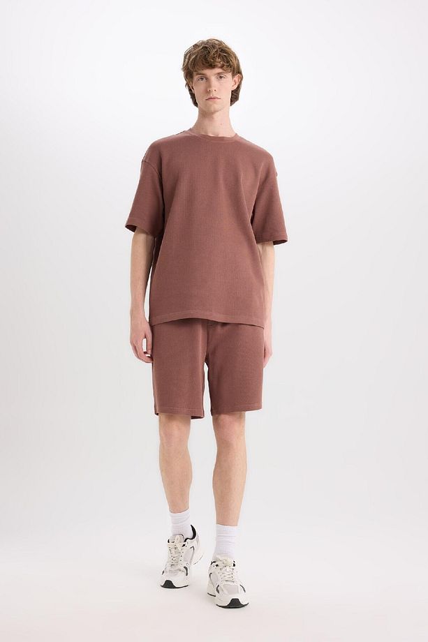 %100 Pamuk Regular Fit Düz Paça Şort E0442ax25sm - 5
