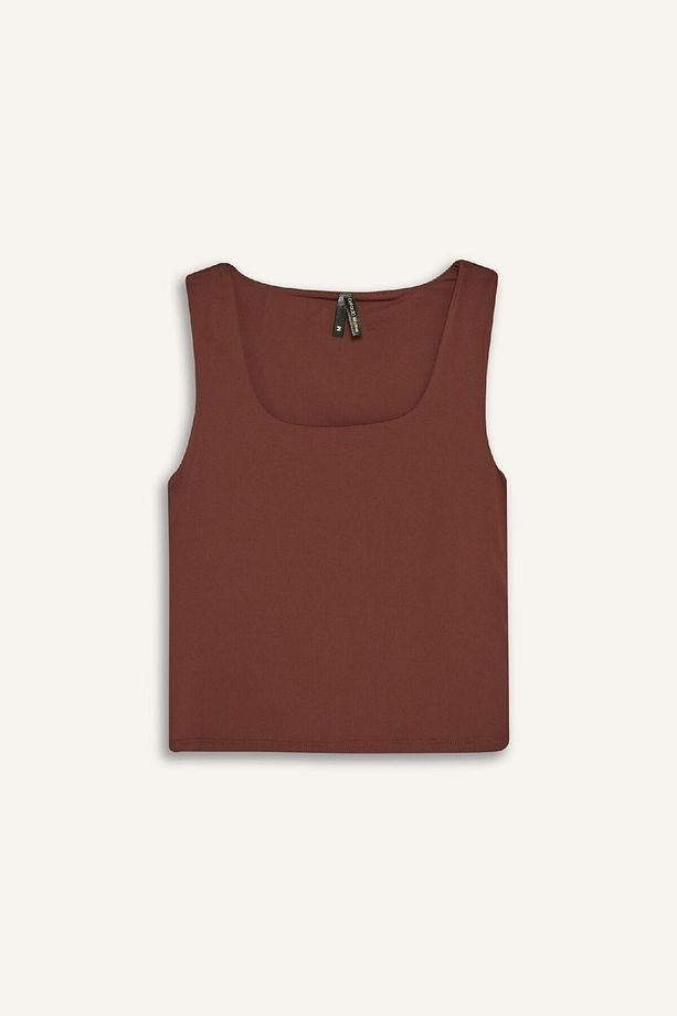 Slim Fit Dar Kesim Basic Düz Kare Yaka Atlet C2622ax25sp - 7