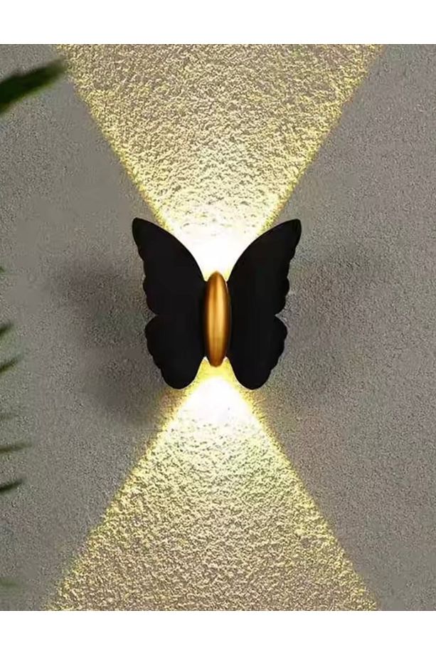 Modern Tasarım Power Iç Ve Dış Mekan Led Aplik Butterfly Kelebek Ledli Aplik Siyah Gövde Gün Işığı - 6