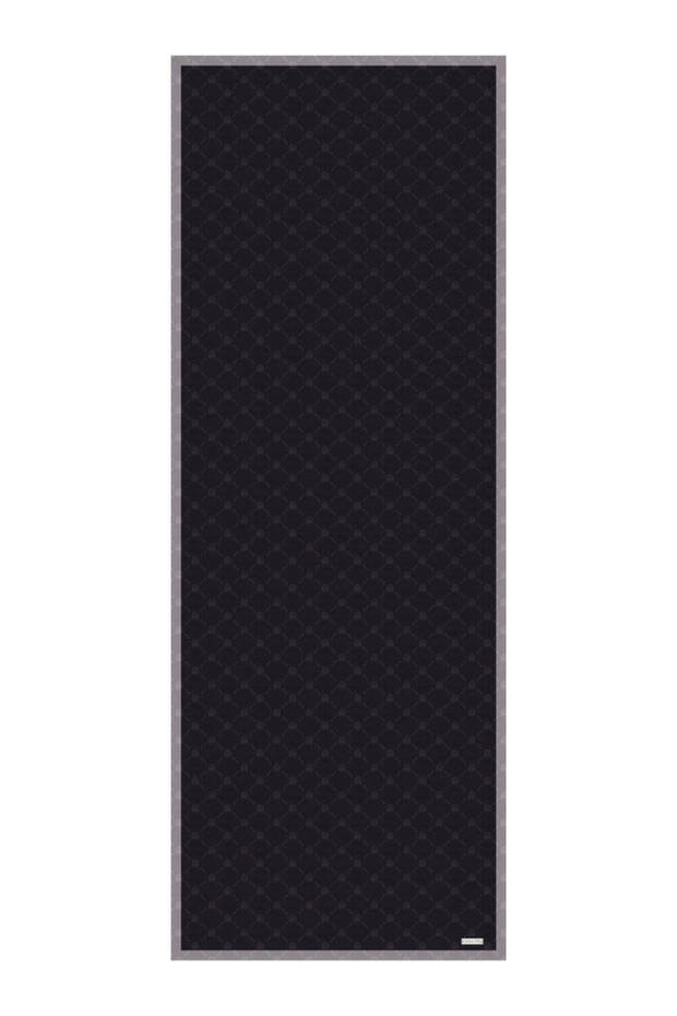 شال حريري بنمط حرف واحد فقط بسلسلة سوداء - 4