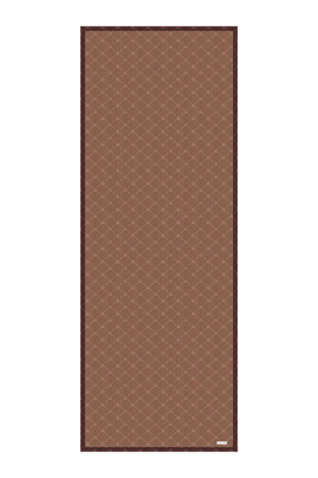 شال حريري بنمط حرف واحد فقط من سلسلة القهوة الحليبية - 4