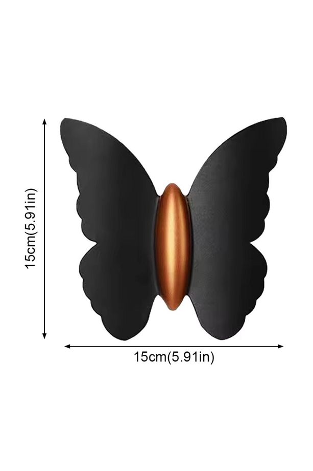Modern Tasarım Power Iç Ve Dış Mekan Led Aplik Butterfly Kelebek Ledli Aplik Siyah Gövde Gün Işığı - 3