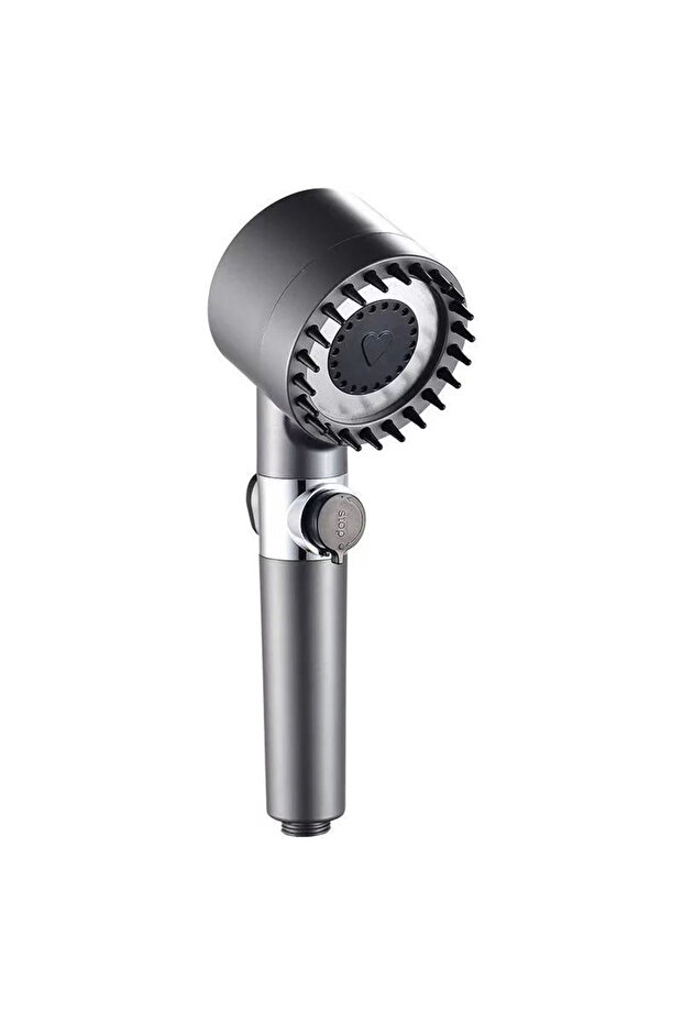 Shower Head With Filter And 3 Functions, Button For Stop/Start Jet, Adjustable Pressure - 1