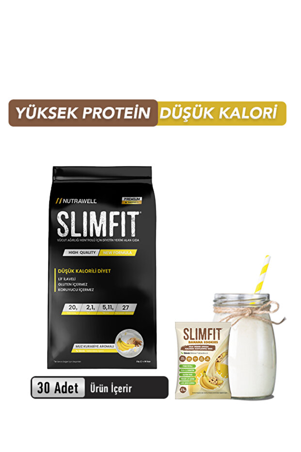 Slımfıt Muz Kurabiye 30 Öğün Şase- Öğün Tozu - 1