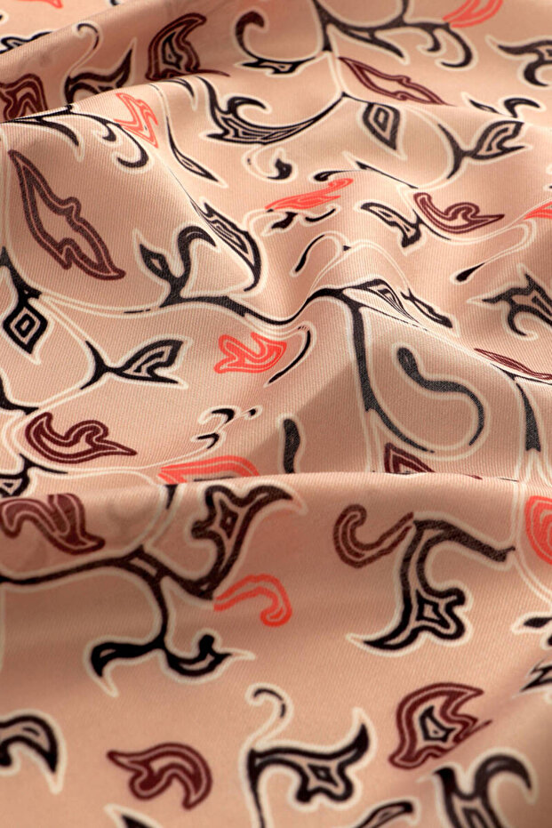 Salmon Ivy Pattern Soft Shawl - 3