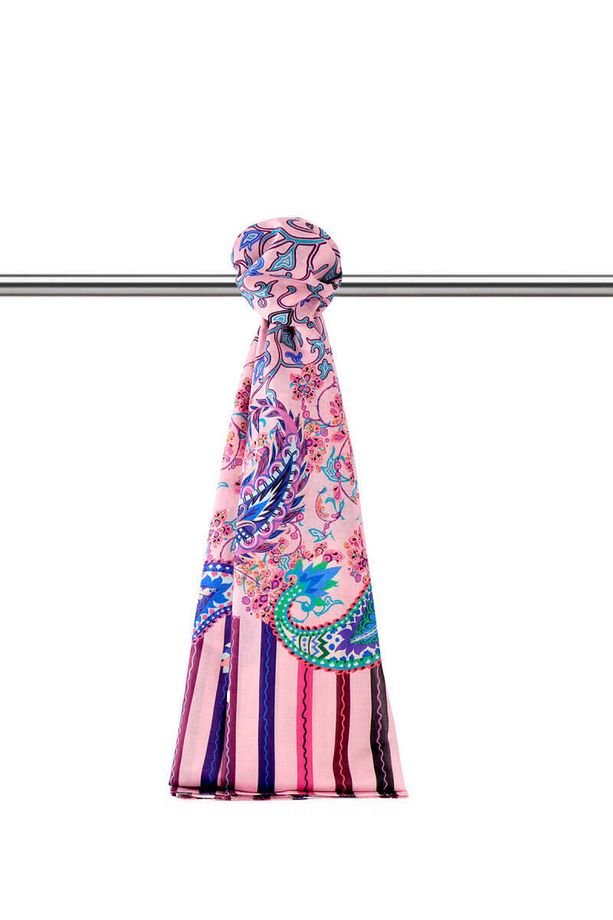 Pembe Sarmaşık Desen Soft Şal - 1