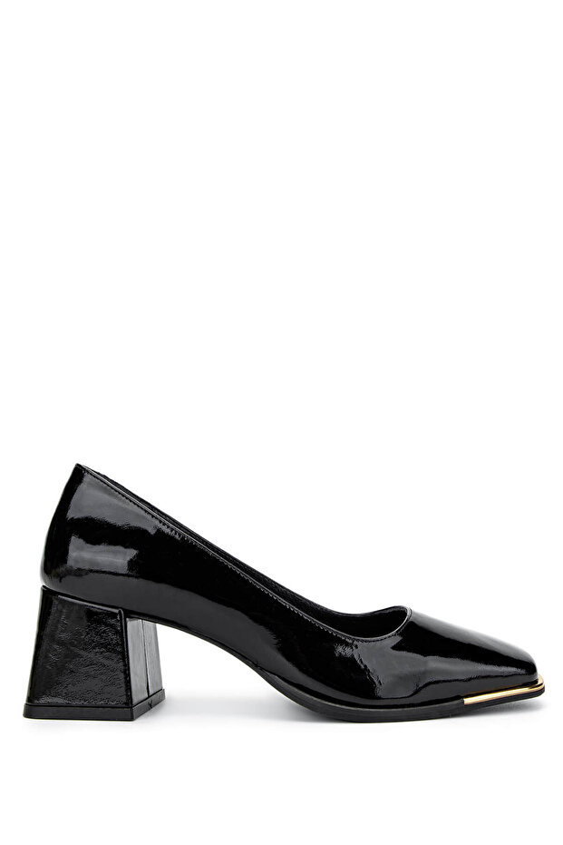 Women's Genuine Leather Black Patent Leather High Heels