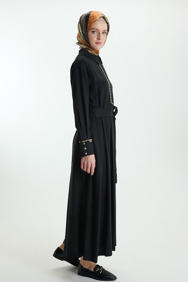 Doğal Kumaş Oversize Elbise - 3