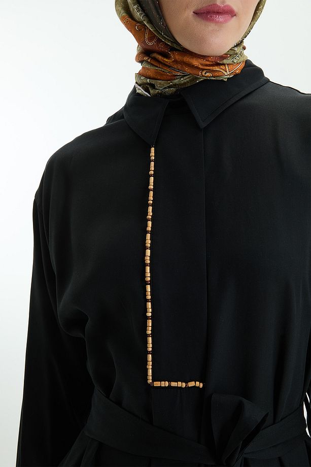 Doğal Kumaş Oversize Elbise - 4