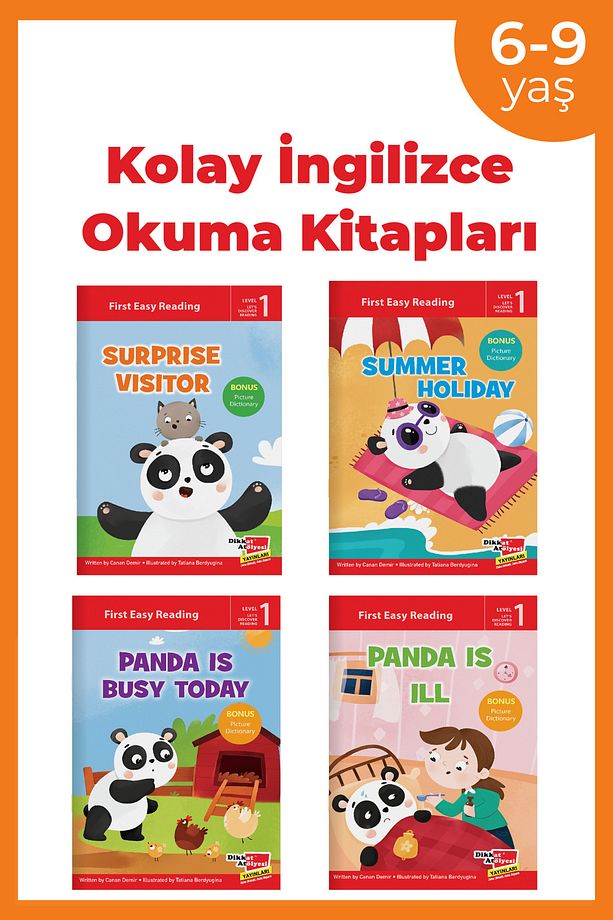 Dikkat Atölyesi Yayınları First Easy Reading Level 1 İngilizce Okuma Kitapları - 7