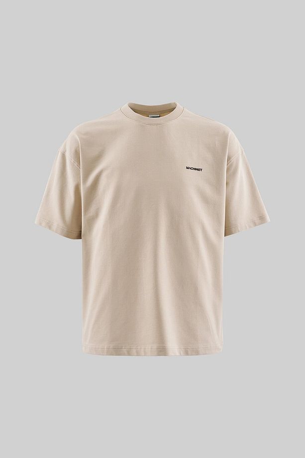 Erkek Basic Pamuklu Oversize Açık Bej Tişört - 1